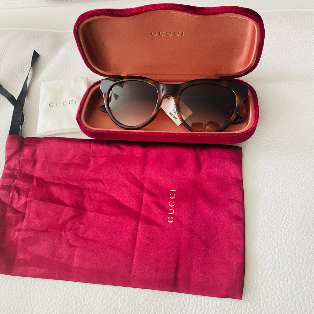 New Gucci Round GG Sunglasses 56mm unisex - Picture 6 of 11